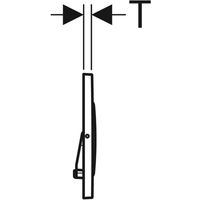 Geberit Sigma 20 bedieningspaneel rvs geborsteld voor Sigma reservoirs 8cm (UP720) en 12cm (UP320) - thumbnail