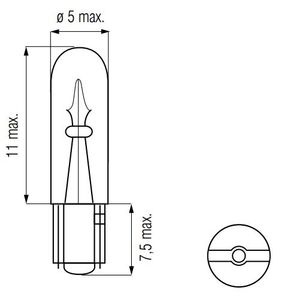 Bosma Lamp 12V-1.2W WEDGE-T5