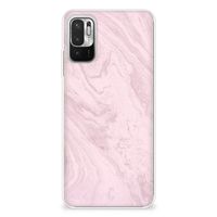 Xiaomi Redmi Note 10/10T 5G | Poco M3 Pro TPU Siliconen Hoesje Marble Pink - Origineel Cadeau Vriendin