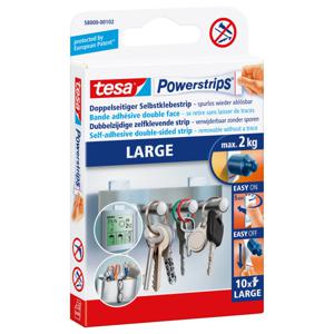 tesa POWERSTRIPS® Large Dubbelzijdig plakband Wit Inhoud: 10 stuk(s)