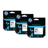 HP 711 Cyaan Magenta Geel Designjet Inktcartridge 80 ml [Pack van 1]