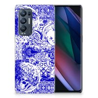 Silicone Back Case OPPO Find X3 Neo Angel Skull Blauw