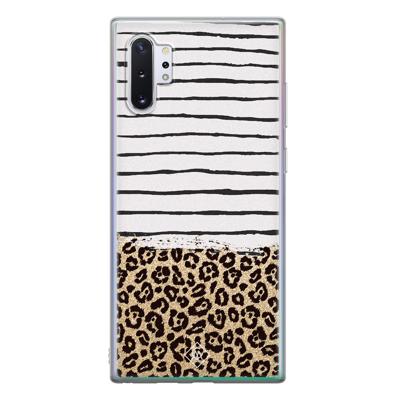 Samsung Galaxy Note 10 Plus siliconen telefoonhoesje - Leopard lines
