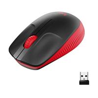 Logitech Wireless Mouse M190 - Groot symmetrisch gerond ontwerp, batterijlevensduur van 18 maanden met energiebesparende modus, nauwkeurige cursorbesturing en precies scrollen, breed scrolwiel - Rood