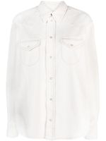 Bally chemise en coton à coutures contrastantes - Blanc