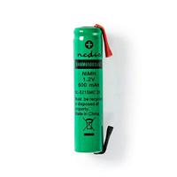 NEDIS Oplaadbare Ni-MH batterij | 1.20 V | NiMH | NiMH Battery Pack | Oplaadbaar | 600 mAh | Voorgeladen | Aantal batterijen: 1 stuk | Plastic zak | HR03 | Soldeerflessen | Groen