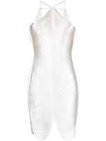 Cult Gaia robe frangée Mara à dos-nu - Blanc