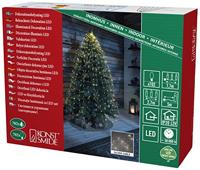 Konstsmide LED druppellametta, 26 strengen à 27 diodes, 702 warm witte diodes, 12 V binnentransformator, zilverkleurige draad - 6383-190