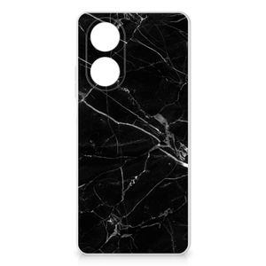 OPPO A58 4G TPU Siliconen Hoesje Marmer Zwart - Origineel Cadeau Vader