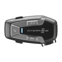 INTERPHONE UCOM6R - Enkel - Afneembare Bluetooth 5.2 Motorfiets Intercom en Geïntegreerde Batterij 15 uur Autonomie, 2 Moto 1 Km, TFT en GPS compatibel, Waterdicht, Luidspreker 32mm, voor alle Helmen