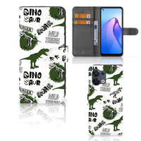 Telefoonhoesje met Pasjes voor OPPO Reno8 Dinosaurus