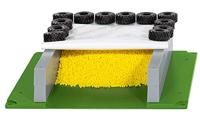 siku 5606, Silage Clamp with tarpaulin, tyres and granules, Plastic, Multicolour, Ideal for your SIKU World farm