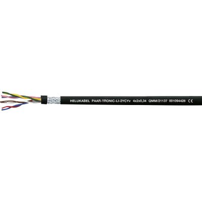 Helukabel 21137-1000 Datakabel Li-2YCYv 4 x 2 x 0.34 mm² Zwart 1000 m