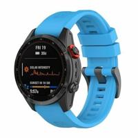 By Qubix - Siliconen sportbandje - Blauw - Compatible met Garmin Tactix 8-47mm - Compatible Garmin bandje - Bandbreedte: 22mm