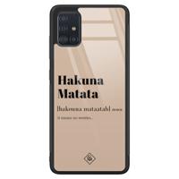 Samsung Galaxy A71 glazen hardcase - Hakuna Matata