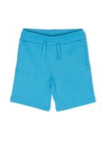 Stella McCartney Kids short de sport en coton à logo imprimé - Bleu