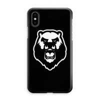 Angry Bear (black): iPhone XS Max Volledig Geprint Hoesje