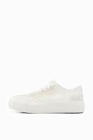 Sneakers met plateauzool en transparante onderdelen - WHITE - 41