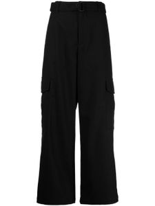 STUDIO TOMBOY pantalon cargo ceinturé à taille haute - Noir