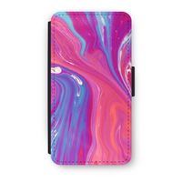 Paarse stroom: iPhone XS Flip Hoesje