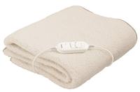 SENCOR SUB 190 Elektrische deken, behaaglijke warmtedeken met 2 temperatuurstanden en 2 aparte afstandsbedieningen (60 watt, eenpersoonsbed, netsnoer 2,0 m) beige