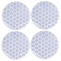 Simoni Racing reflecterende stickers 3 cm wit 4 stuks