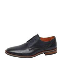 Van Lier Amalfi leren veterschoenen donkerblauw