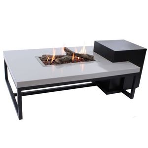 Enjoyfires: Vuurtafel Ambiance Rechthoek - Zwart-wit