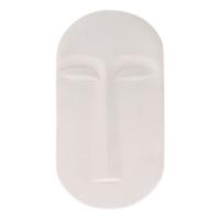 HKliving decoratie face wall mat wit 23,5 x 13 x 1