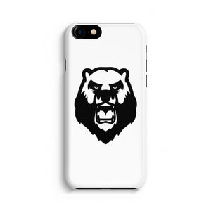 Angry Bear (white): iPhone 8 Volledig Geprint Hoesje