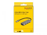 Delock 63171 4-poorts USB 5 Gbps hub met USB Type-A-connector - USB Type-A-poorten aan de zijkant - thumbnail