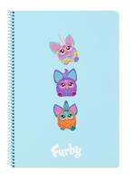 Safta FURBY Notitieboek, 80 vellen, hardcover, ideaal voor kinderen van verschillende leeftijden, comfortabel en veelzijdig, kwaliteit en duurzaamheid, 21,5 x 31 cm, lichtblauw, M, casual, Lichtblauw