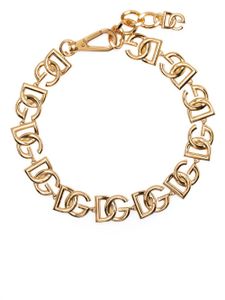 Dolce & Gabbana collier ras-de-cou à logo - Or