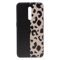 Shop4 - Oppo Reno Z Hoesje - Zachte Back Case Luipaard Zwart
