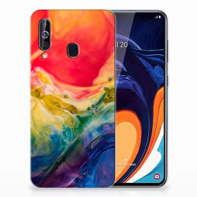 Hoesje maken Samsung Galaxy A60 Watercolor Dark Hoesje maken Samsung Galaxy A60 Watercolor Dark