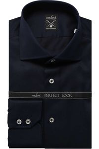 van Laack Meisterwerk Slim Fit Overhemd Marine, Effen