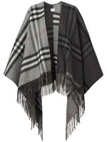 Burberry cape à carreaux - Gris