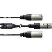 Cordial CFY 0.3 FMM audio kabel 0,3 m 2 x XLR (3-pin) XLR (3-pin) Zwart - thumbnail