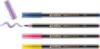 Edding glitter brushpen e-1340, assorti, set van 4 stuks