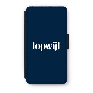 Topwijf Navy: iPhone XS Flip Hoesje