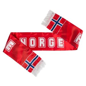 Noorwegen Satin Sjaal - Rood/Blauw/Wit