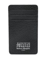 Maison Margiela Four Stitch-print leather cardholder - Noir