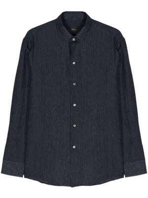 Brioni Linnen overhemd - Blauw