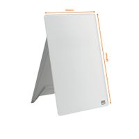 nobo Glazen notitiebord Diamond Glass Desktop (b x h) 216 mm x 297 mm Stralend wit Incl. tafelstandaard, Incl. boardmarker - thumbnail