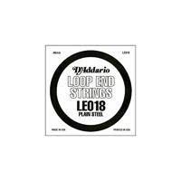 D'Addario LE018 Plain Steel snaren met lus End 0,04 cm (,018 inch) enkele snaar