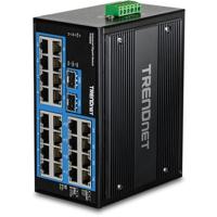 TRENDnet 26-Port Hardened Industrial Gigabit DIN-Rail Switch, TI-G262