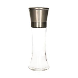 Excellent Houseware Pepermolen - glas/rvs -  Instelbare maalgraad - keramische maler - peper   -