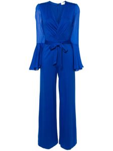 DVF Diane von Furstenberg Shing ruched-bodice jumpsuit - Bleu