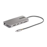 StarTech.com USB-C Triple Monitor Multiport Adapter, HDMI/DisplayPort, 4-Port USB Hub, PD Pass-Through, GbE, SD/MicroSD slots