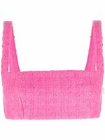 Valentino Garavani haut crop en tweed - Rose - thumbnail